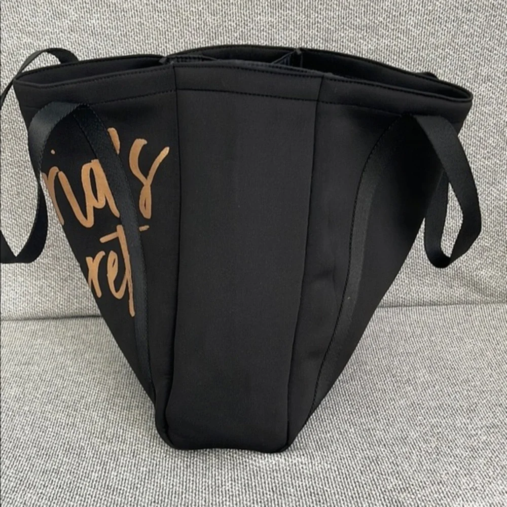Victoria's Secret Black and Gold Tote Bag